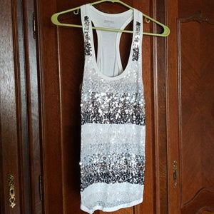 Racer back sequin tank